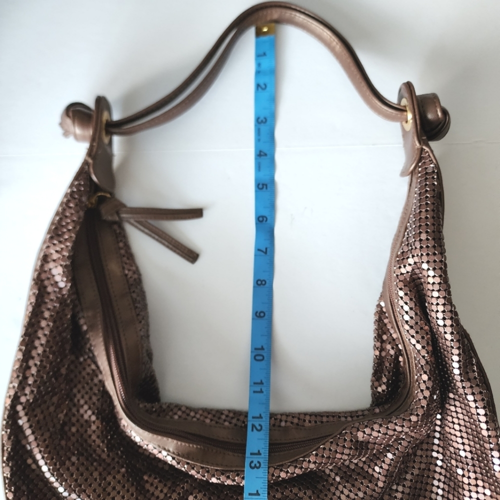 Paradox Bronze Metallic Hobo Shoulder Bag - Picture 9 of 11